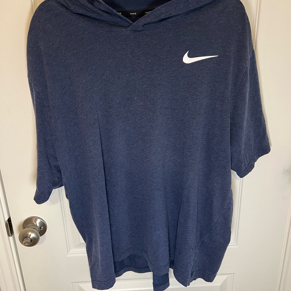 Cozy Nike Blue Hoodie with Logo